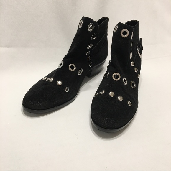 Sam Edelman Black Suede Studded Boots - Picture 2 of 15